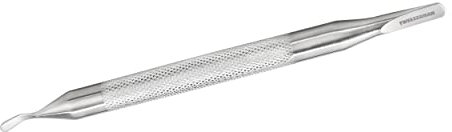 TWEEZERMAN Studio Collection 3303-R Men's Cuticle Pusher for Manicure, Pedicure 2 in 1 Stainless Steel, Silver