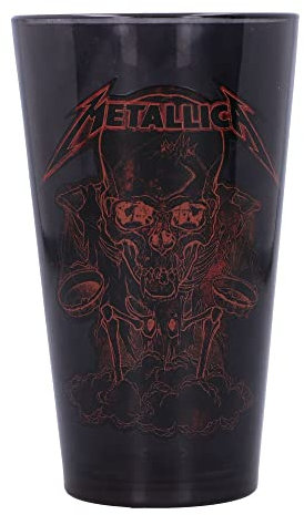Nemesis Now Officially Licensed Metallica Boris Glass, Black, 14.8cm
