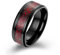 Wikinger Schmuck Herren, Zierlicher Ring Edelstahl Schwarz Rot Nibelungen-Wikingerring für Frauen 60 (19.1) Kostenlos Gravieren