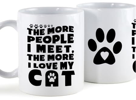 Make it Personal You give it, they personalize it! The More People I Meet, The More I Love My Cat Mug, Personalised Gift, Cat Gifts, Mugs