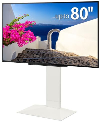 WALL V3 Low Type | Japanischer Eleganter 32-80 Zoll Universal Wand TV-Ständer, verstellbare Halterung, kein Bohren| Satin Weiß