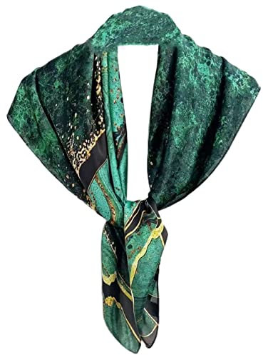 prinfantasy Seidentuch 90 x 90 Cm Geschenk Schwester Tuch Damen Elegant Seidenschals Damen Seide Leicht Seidentuch Silk Schal Halstuch Tuch Geschenk Frauen M090030