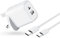 KP TECHNOLOGY Multi Port Fast Charger For Sony Xperia 1 VII/Xperia 1 VI/Xperia 10 VI/Xperia 5 V / 1 V / 10 V/Xperia 5 IV / 1 IV / 10 IV (TYPE C Cable + Dual Port Plug) (WHITE)