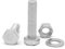 NOLDAR | Sechskantschrauben DIN 933. Edelstahl AISI 304 (A2). M8 x 50mm. Set 20 Schrauben mit 20 Sechskantmuttern und 20 Unterlegscheiben (60 Stück). Schrauben mit Gewinde bis Kopf