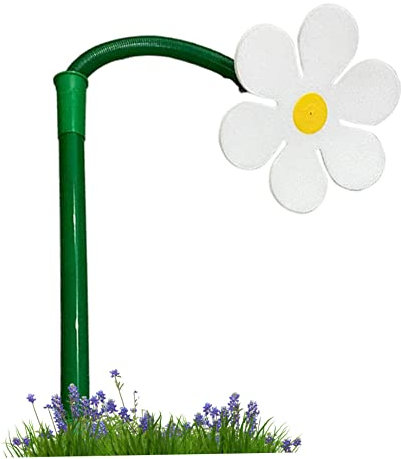 Hemore Crazy Daisy Water Sprinkler, 29,9 -Zoll -Gartentanz -Blütensprinkler, Rasenwässerungssprinkler -Sprühgerät, Gartenbewässerungsinstrument für Gartenpflanze Blume Rasen Bewässerung (weiß)