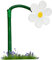 Hemore Crazy Daisy Water Sprinkler, 29,9 -Zoll -Gartentanz -Blütensprinkler, Rasenwässerungssprinkler -Sprühgerät, Gartenbewässerungsinstrument für Gartenpflanze Blume Rasen Bewässerung (weiß)