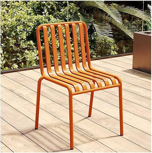 CALMR Esszimmerstühle Rückenlehne Stuhl mit und ohne Armlehnen Stuhl Hocker Metall Esszimmerstuhl Schlichtes Wohnzimmer Terrasse Küchenbank Hocker Neueste Styles