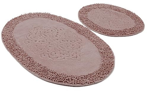 Badteppich-Set (2-teilig) Hellbraun