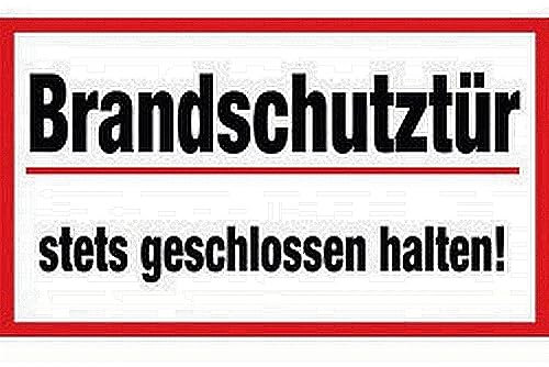 WildeBabsKLBT 11cm 2Stück Hochwertige Schild Aufkleber-Folie Sticker Decal Brandschutz Nicht verkeilen feststellen festbinden verschließ Fluchtweg 651