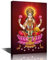 TISHIRON Zimmer-Wandbilder Indischer Gott Laxmi Maa Gemälde, 1 Stück, Leinwand, indischer Diwali, Hinduismus, Religion, modernes Kunstwerk, Heimdekoration für Wohnzimmer, gerahmt, fertig zum
