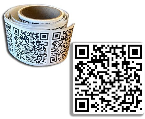 Rick Roll QR-Code-Aufkleber in einer Rolle, lustige Gag-Geschenkaufkleber, wetterfest, UV-beständig, 5,1 x 5,1 cm, 100 Stück