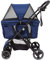 Haustier-Reisewagen, Katzen-Hunde-Wagen, stoßfester Kinderwagen, Markise, verstellbare Richtung, Ein-Klick-Faltung, schnelle Installation (blau)