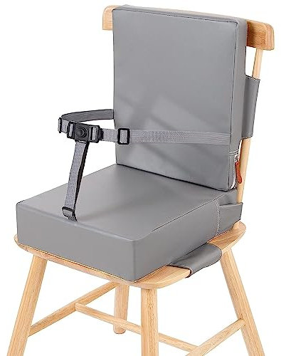 SitzerhöHung Stuhl Kind,SitzerhöHung Stuhl,SitzerhöHung Kinder,Grau Stuhlkissen Kinder,Sicherheitsgurt Verstellbar Kinder SitzerhöHung Stuhl,Geeignet FüR Kinder Im Alter Von 3–12 Jahren (Grau-01)