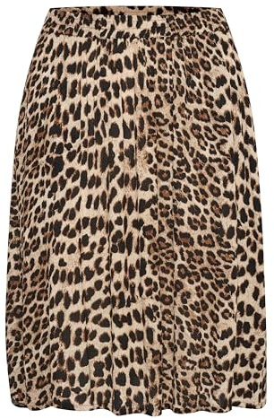 KAFFE Damen Rock KAamber Damen Rock Sommer Hoher Taille A Linie Kurz Knielang Skirt Elastische Taille