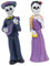 Cabilock Adornos de Calavera de Resina Pintados a Mano Escultura de Pareja de Esqueletos para Decoración del Hogar