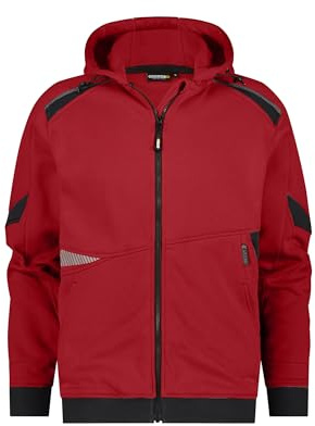 DASSY® Lunax Kapuzensweatshirt - Größe S - ROT/SCHWARZ