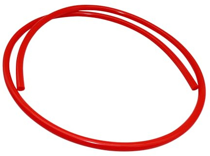 LAVMHAB Tuyau d'aspiration en silicone 6 mm ID 12 mm OD 3 mm d'épaisseur de paroi 1,5 mètre (4,9 pi), tuyau en silicone pour vide pour moteur (Rouge)