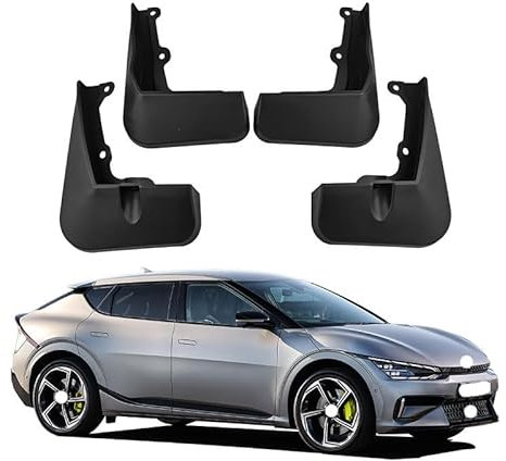 CCLXWY Auto Schmutzfänger Ersatz für Kia EV6 GT 2022 2023 Vorne Hinten Schmutzfänger/4 Stück Auto Schmutzfänger/Kotflügel Vollschutz Set Spritzschutz