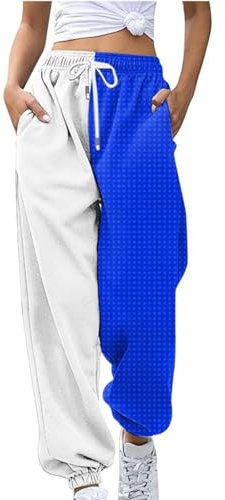 Rpporm Sale Angebote Unter 10 Euro, Leichte Jogginghose Damen, Damen Jogginghose Zweifarbige Hose Freizeithose Hohe Taille Sporthose Trainingshose Sweatpants Baggy Sweathose Frauen Kleidung