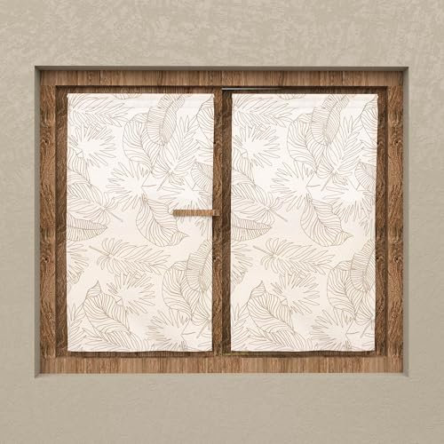 Soleil d’Ocre Celia Coppia di tendine, da 60 x 120 cm, di colore tortora