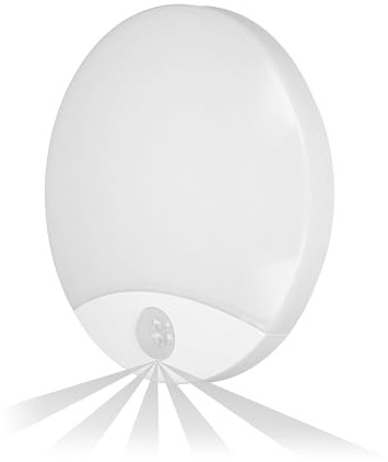 Miratic Lampada con Sensore di Movimento 1050lm 4000K Plafoniera Led Parete IP44 Luce Sensore Movimento Policarbonato Colore Latte Ideale per Scale Corridoi Magazzini Cantine Garage IP44
