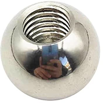 Kugellager aus edelstahl Massive Edelstahl-Stahlkugel mit metrischem Gewinde, M8-Gewinde, halber Lochdurchmesser, 15–50 mm, for Bohren und Gewindeschneiden, Stahlkugel(20mm)