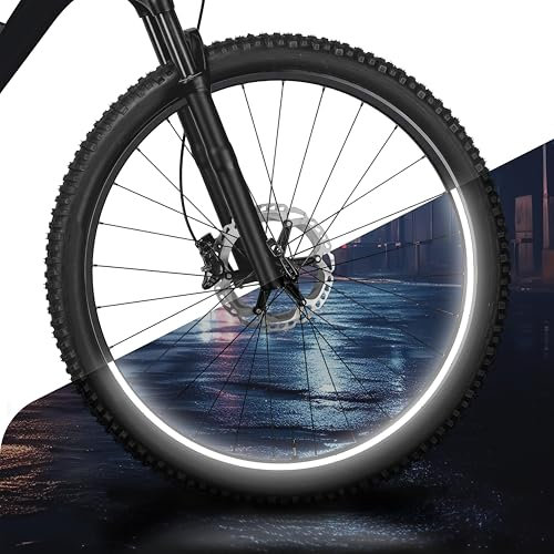 Blackshell® Reflektoren Aufkleber - passgenaues Fahrrad Aufkleber Set für 27,5 28 und 29 Zoll Felgen - Fahrrad Felgen Aufkleber für die beidseitige Beklebung beider Räder in schwarz