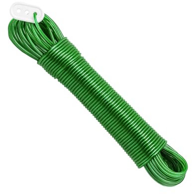 Washing Line Rope 30m/100ft | Strong Thick Clothes Lines for Outside with 200kg Pulling Force | Rust Resistant, Easy to Clean Steel Core PVC Clothes Line Rope | Clothesline for Drying Garments Outdoor