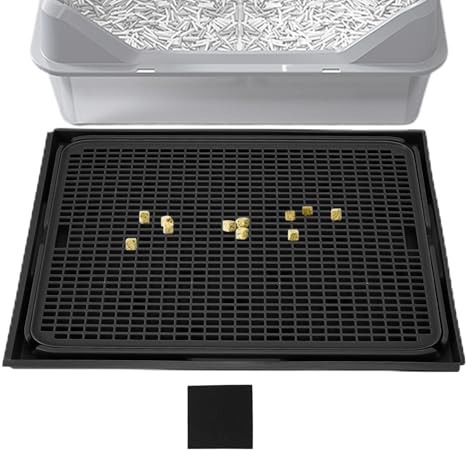 Tuxuseo Cat Litter Mat with Collection Function, Non-Slip Double Layer Cat Litter Tray Mat - Washable Litter Mats Urine Safe for Home Apartments Bathroom Toilet Outdoor Indoor