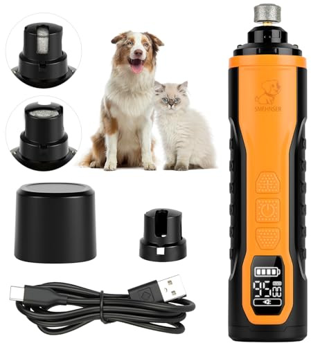 AUYAO Lima Uñas Perro Eléctrica, Recargable 5 Velocidades, LED | Rectificadora Garras, 3 Puertos, Perros Grandes Medianos Pequeños