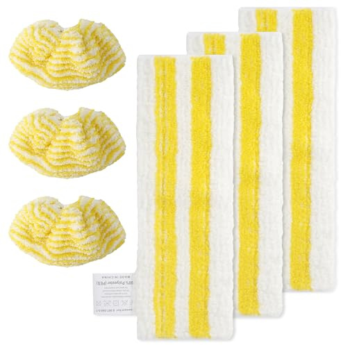 6 Pièces Chiffons de Rechange en Microfibre, Recharge pour Kärcher EasyFix SC 1, SC 2, SC 3, SC 4, SC 5, Bonnettes Microfibres Nettoyeurs à Vapeur, Accessoires de Rechange