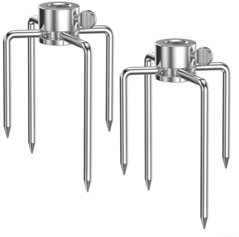 Stainless Steel Rotisserie Forks for BBQ Grill Replacement – Compatible with 6003 6004, 10mm & 8mm Square Spit Rods – Heavy-Duty 2-Piece Set for Onlyfire