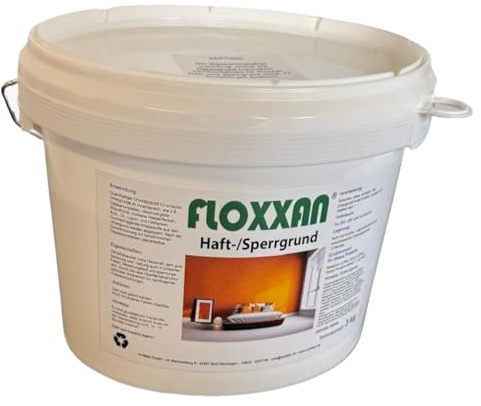 FLOXXAN Haft- und Sperrgrund 3 kg – Grundierung für Baumwollputz Flüssigtapete – 8 m² – diffusionsoffen – speziell