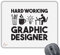CP336 Hard Working Graphic Designer Novelty Gift Printed PC Laptop Computer Mouse Mat Pad