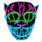 Led Mask® | LED Maske Crazy Cat | 3 Blinkmodi | Starrer, widerstandsfähiger Kunststoff | Neon Leuchtende Maske | Halloween, Karneval, Festival | Einfach und angenehm zu tragen | OriginalCorner®