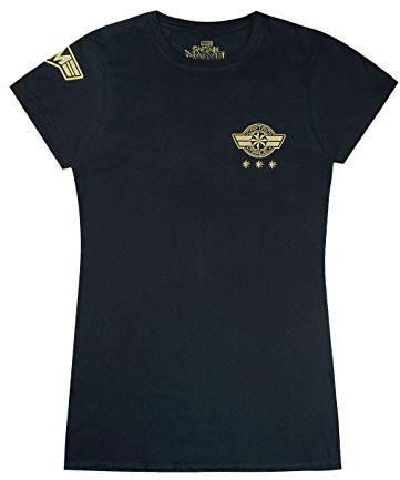 Marvel Captain Shield Emblem Women's Black T-Shirt