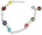 Pulsera de Cristal murano millefiori, Perlas cultivadas y Plata de Ley. Pulsera con Colgante. Estuche Incluido