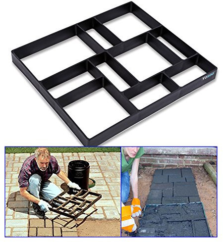 Gießform Pflasterform Pflastersteinform für DIY Betonform Gehweg Form, Trittsteinen Schalungsform 45 x 40 x 4 cm