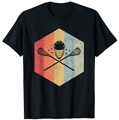 Vintage Lacrosse Gift Lacrosse Helmet and Sticks T-Shirt