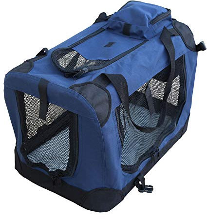 YATEK Hundetasche Faltbare Transportbox, Hundetransportbox mit seitlichen und oberen Taschen, mit hoher Sichtbarkeit, Komfort und Sicherheit für Ihr Haustier. (Größe S (49,5 x 34,5 x 35cm))