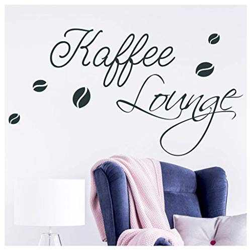 Wandtattoo Loft Kaffee Lounge Wandaufkleber Wandsticker Wandbild Wandtattoo Küche Schriftzug / 30 Farben / 4 Größen zur Auswahl
