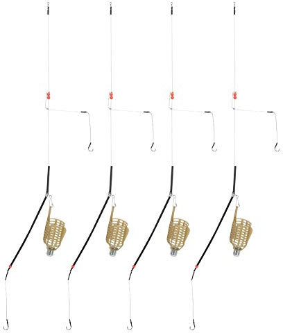 Vbest life Fishing Bait Cage, 4Pcs Lightweight Portable Feeder, 50g with Built-in Weight, Fishing Tackle Accessories