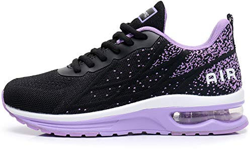 MAFEKE Donna Air Scarpe da Ginnastica Leggero Antiscivolo Respirabile Sportive Scarpa Air Cuscino Corsa Fitness Running Sneakers Casual all'Apert, Viola 42 EU
