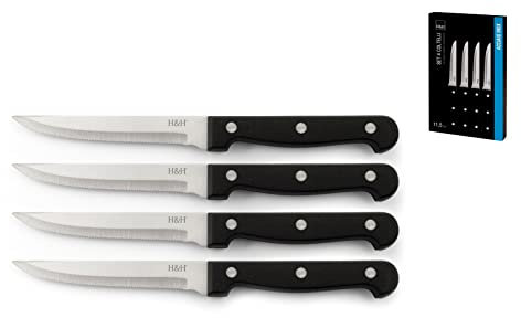 H&h set 4 coltelli superior lama in inox e manico polipropilene