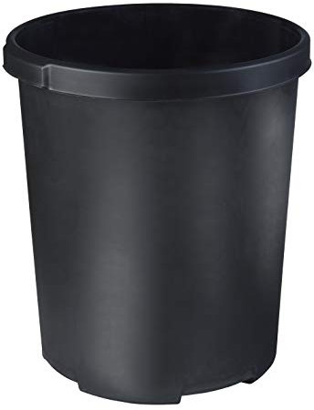 HAN Papierkorb KLASSIK XXL - 4 STÜCK, Volumen 50 Liter, attraktives Design, schick und sehr stabil, mit Griffmulden, schwarz, 1836-13