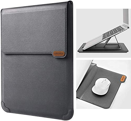 Nillkin 15,6 Zoll Laptop Sleeve Laptoptasche, Laptophülle mit standfunktion, Computer Stoßfeste Tasche mit Mauspad kompatibel mit MacBook Pro 16, 15-15.6 Zoll Dell,Lenovo,Acer,Huawei MateBook (Grau)