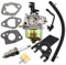 MCHNIC Carburatore generatore di corrente con guarnizione, isolatore, filtro benzina, candela di accensione per GX160 GX200 168F 5,5HP 6,5HP 2KW 3KW 196cc 163cc generatore motore tosaerba