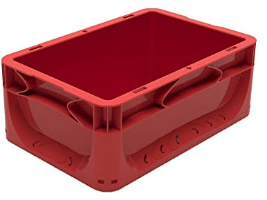 Karton EU Eurobox geschlossen Rot 30 x 20 x 12 cm Eurobehälter Transportbox Lagerbox Behälter Lagerkiste Stapelbox Box Stapelbehälter Aufbewahrungsbox