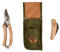 Fallen Fruits GT234 Esschert Edelstahl Garten Pflanzen Schneiden Set mit 3 Scheren Messer Tasche Werkzeug Multi