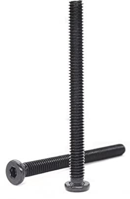 binifiMux 10 Stück, schwarz, 5/16 x 4-1/4 Zoll Senkkopf-Nietenkappe, Verbindungsbolzen, Kappen, Muttern, Sortimentskit für Möbelverbindungen